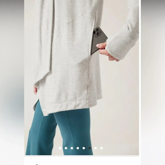 Athleta Pranayama Restore Wrap Light Grey Heather - Picture 3 of 6